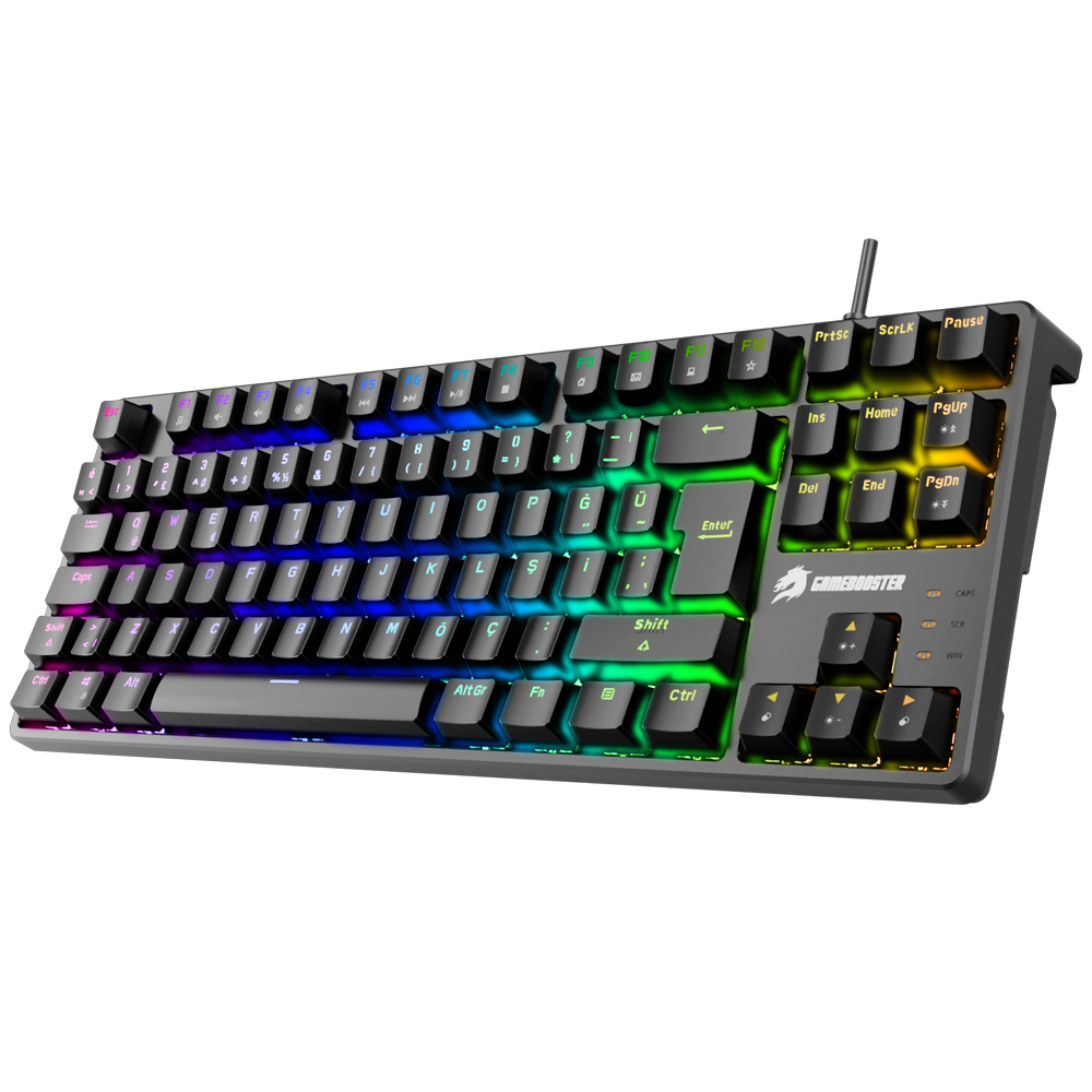 GameBooster G23B Enigma TKL Rainbow Aydınlatmalı Red Switch Siyah Mekanik Gaming Klavye